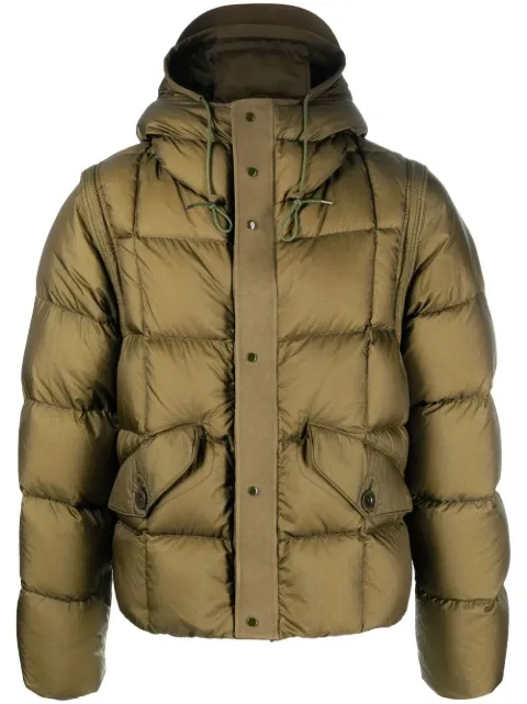 Ten C zip-up padded down jacket 