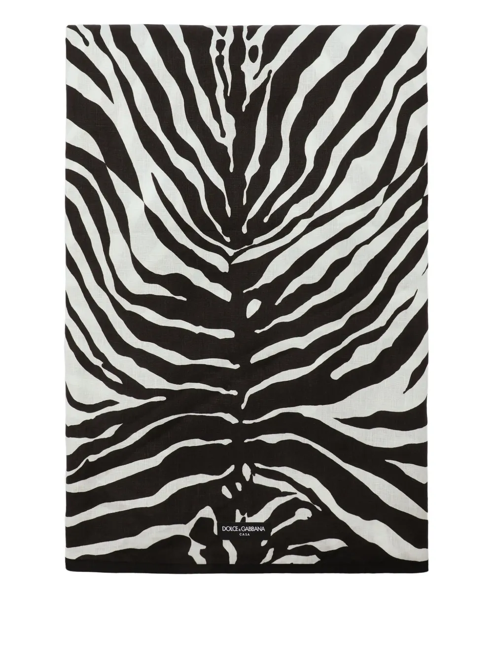 Dolce & Gabbana Zebra-print Round Rug In Black