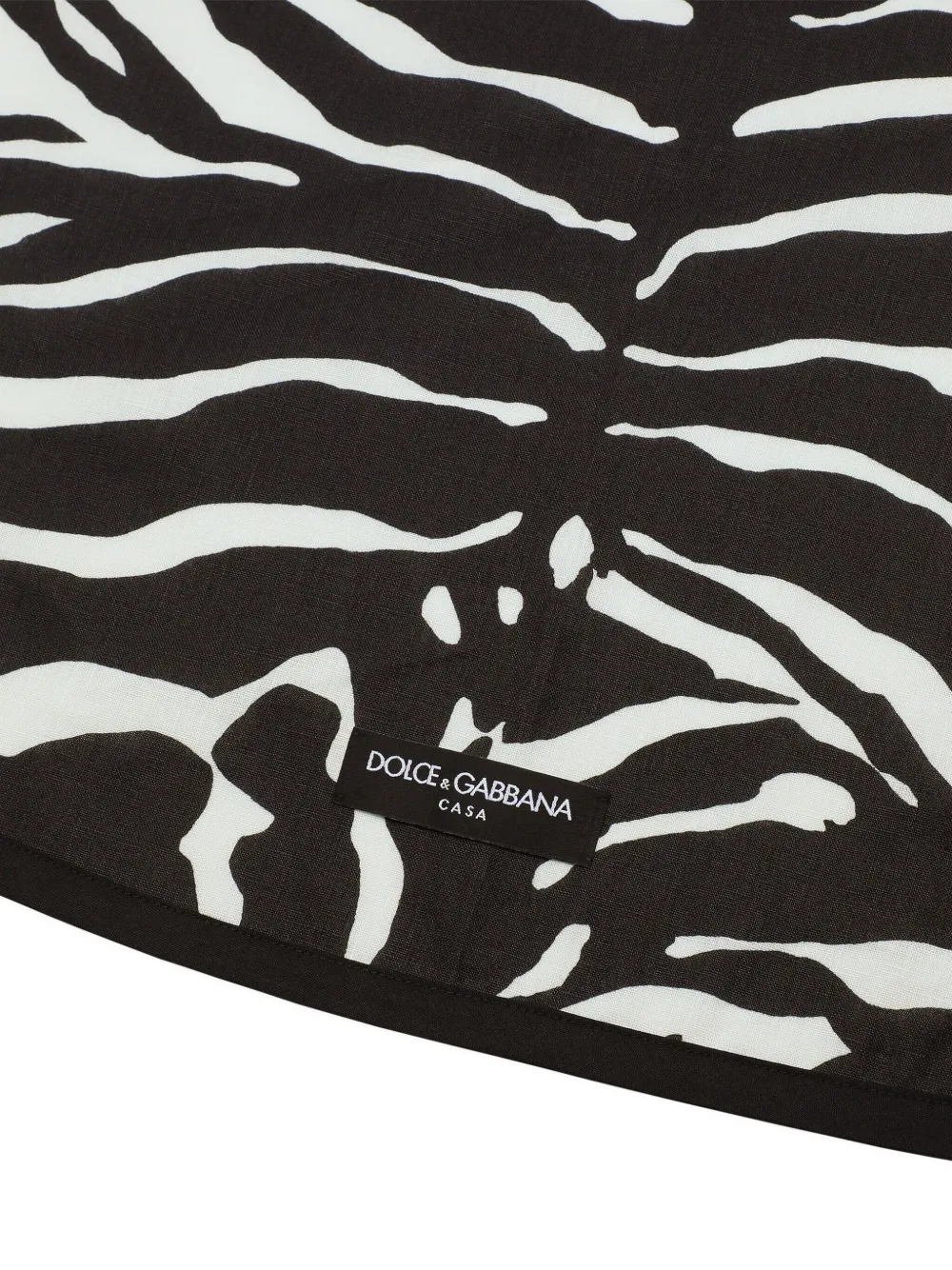 Dolce & Gabbana Zebra-print Round Rug In Black