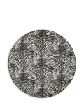 Dolce & Gabbana zebra-print round rug - Black
