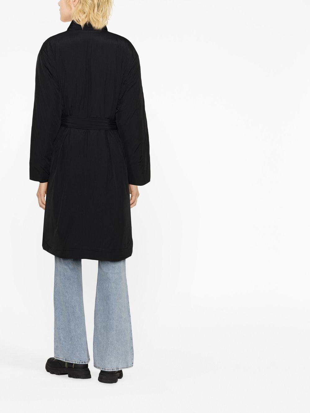 Shop Calvin Klein Padded Single-breasted Coat In Black