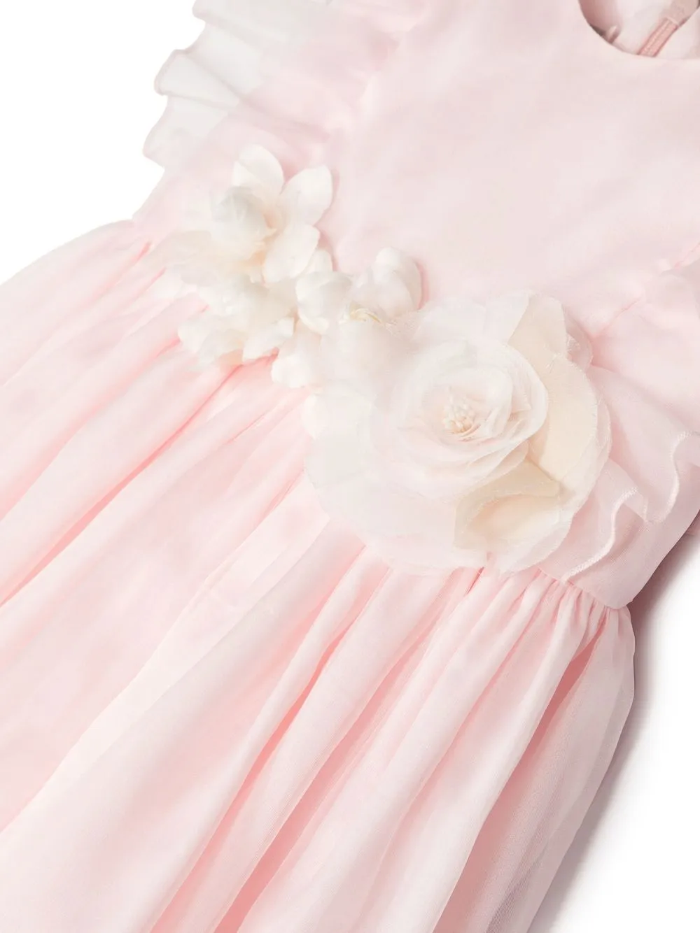 LA STUPENDERIA FLORAL-APPLIQUÉ SILK ORGANZA DRESS