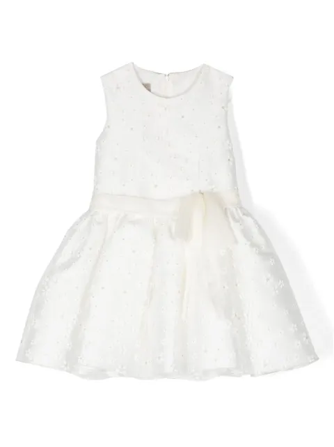 La Stupenderia floral-embroidery dress