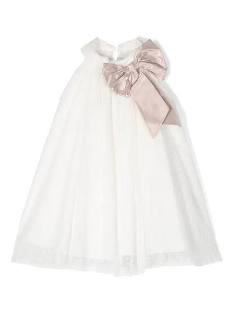 La Stupenderia bow-detail lace dress