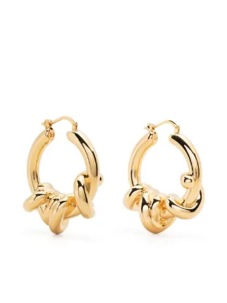 Jil Sander Massive Knots フープピアス | ゴールドトーン | FARFETCH JP