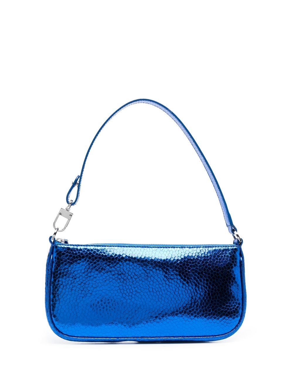 By Far Metallic-finish Shoulder Bag In Blau