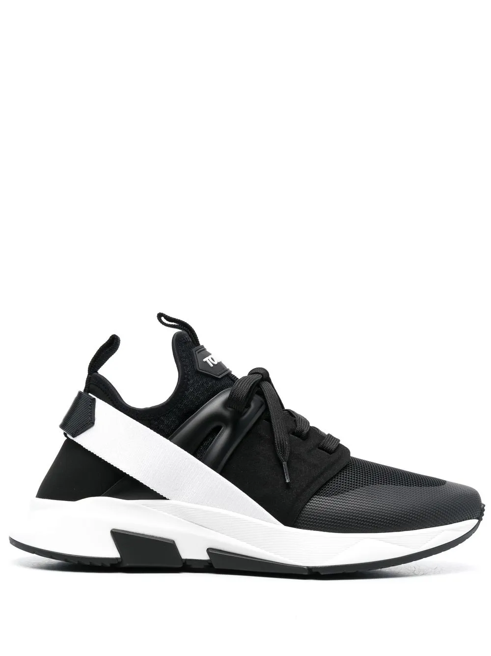 TOM FORD LOGO-PATCH HIGH-TOP SNEAKERS