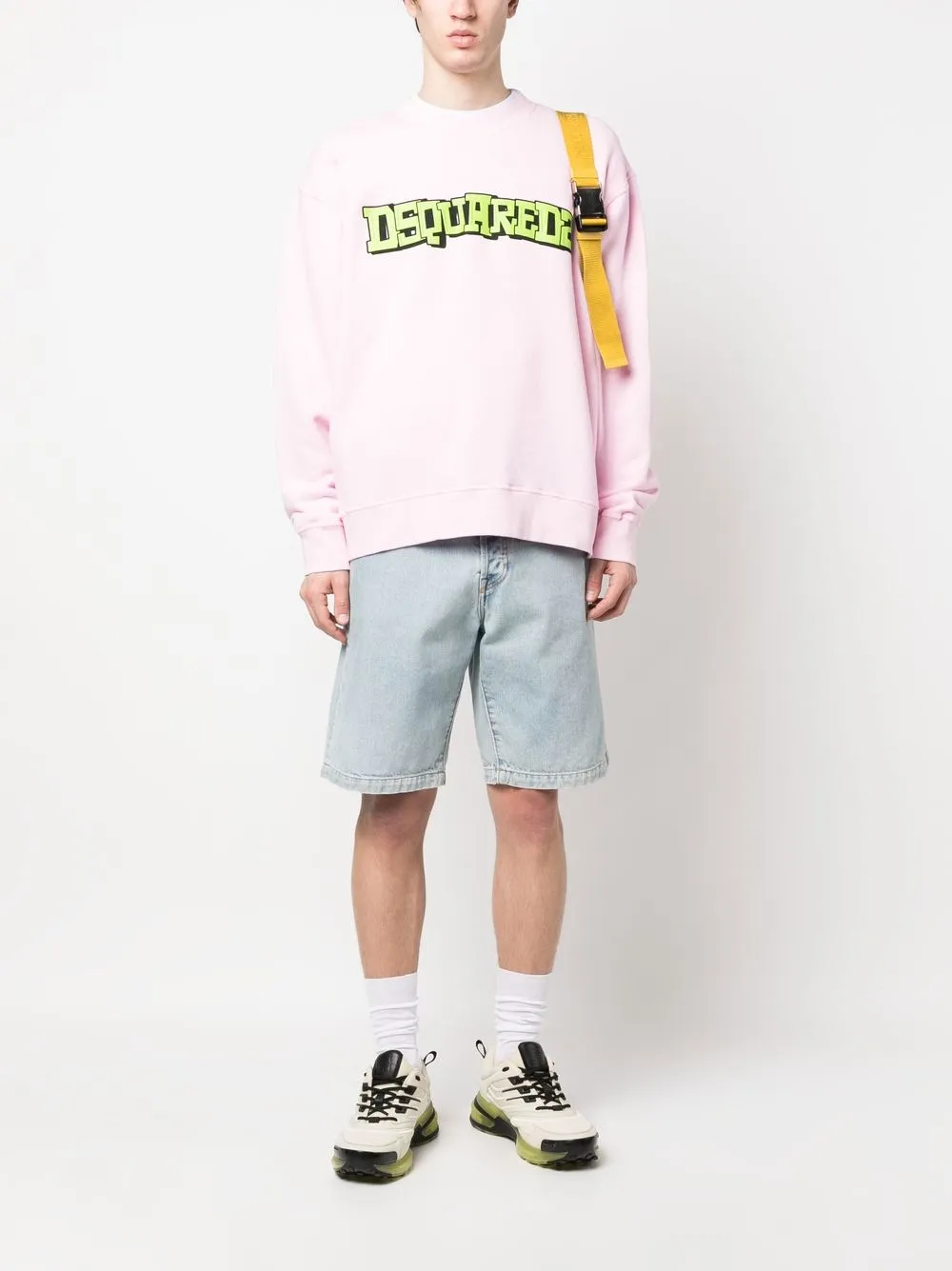 Dsquared2 Sweater met logoprint - Roze