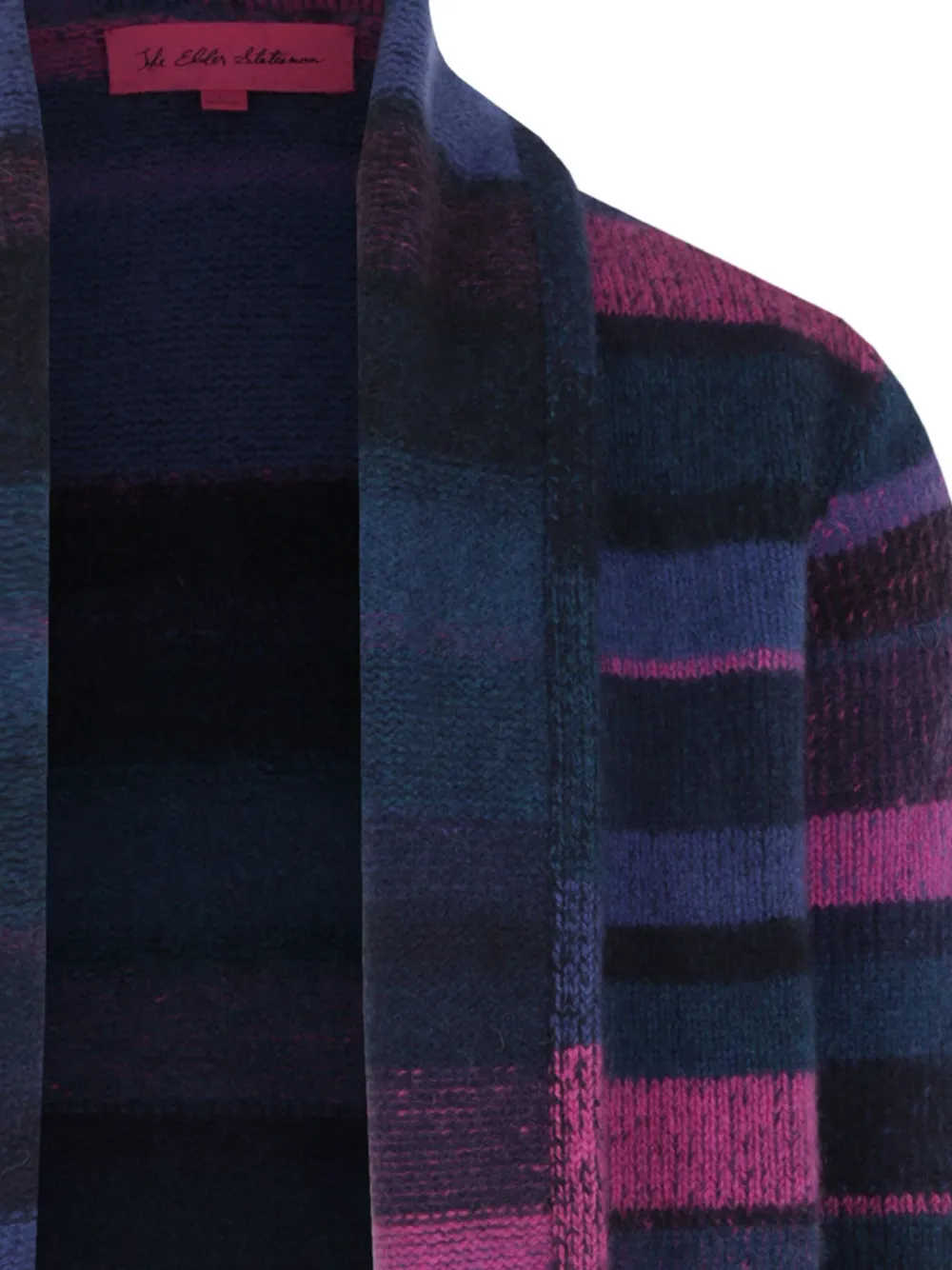 The Elder Statesman Gestreept vest met open voorkant Roze