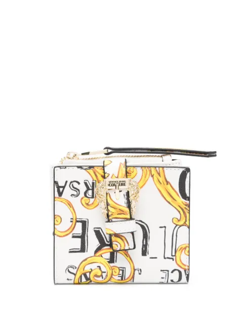baroque-print buckled wallet