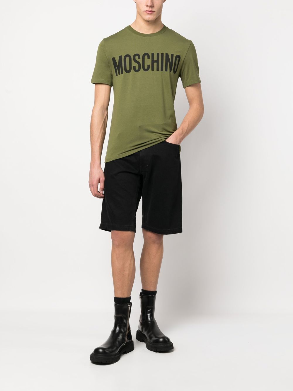 Image 2 of Moschino logo-print short-sleeve T-shirt