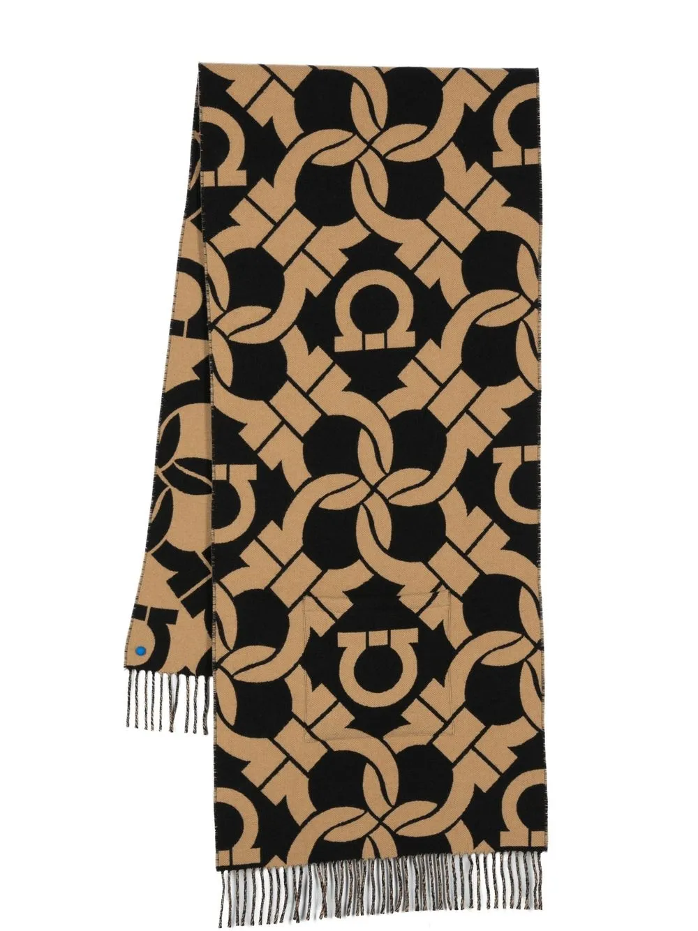 

Ferragamo bufanda con estampado Gancini - Negro