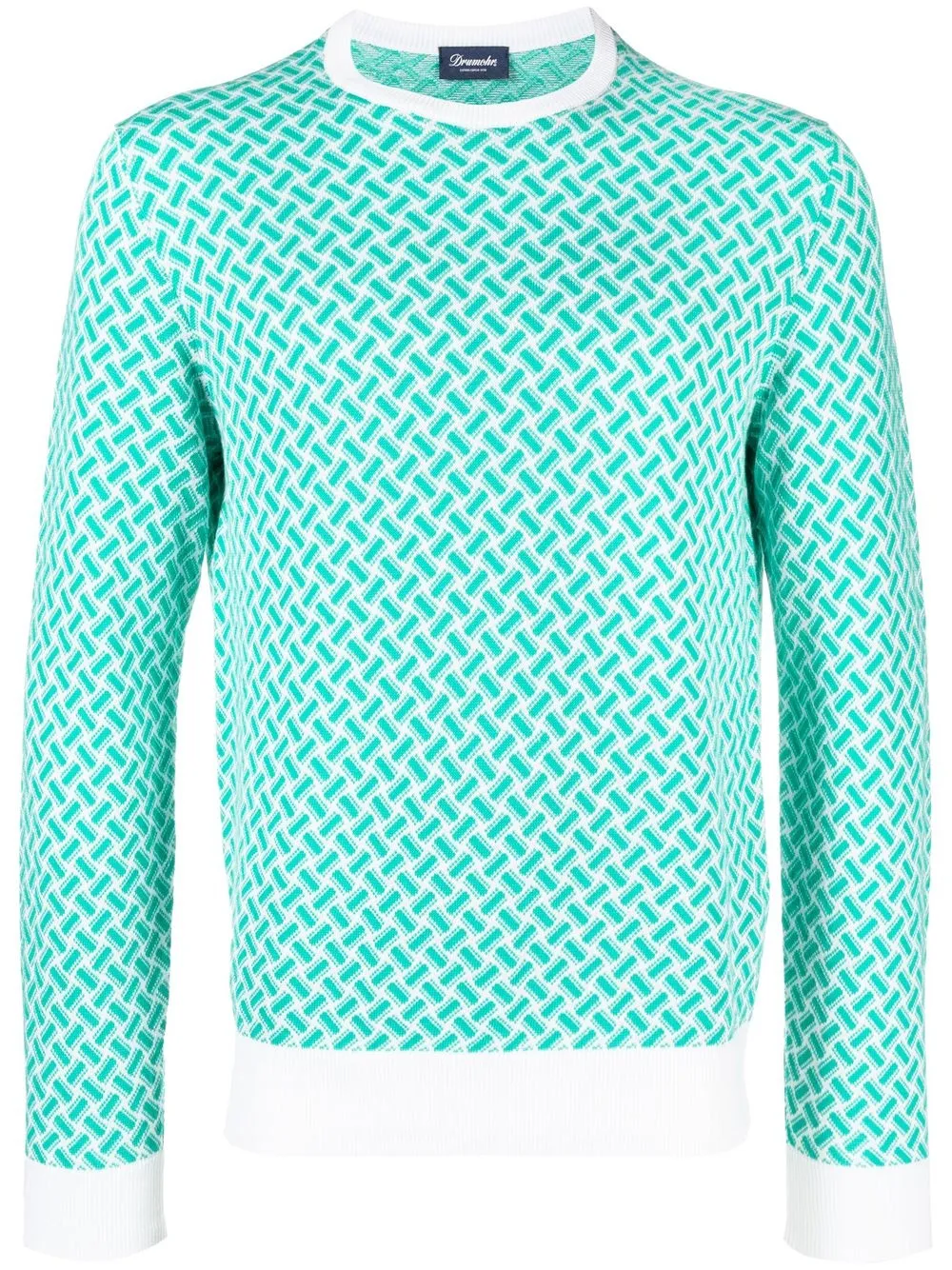 

Drumohr patterned-jacquard crew-neck jumper - Green