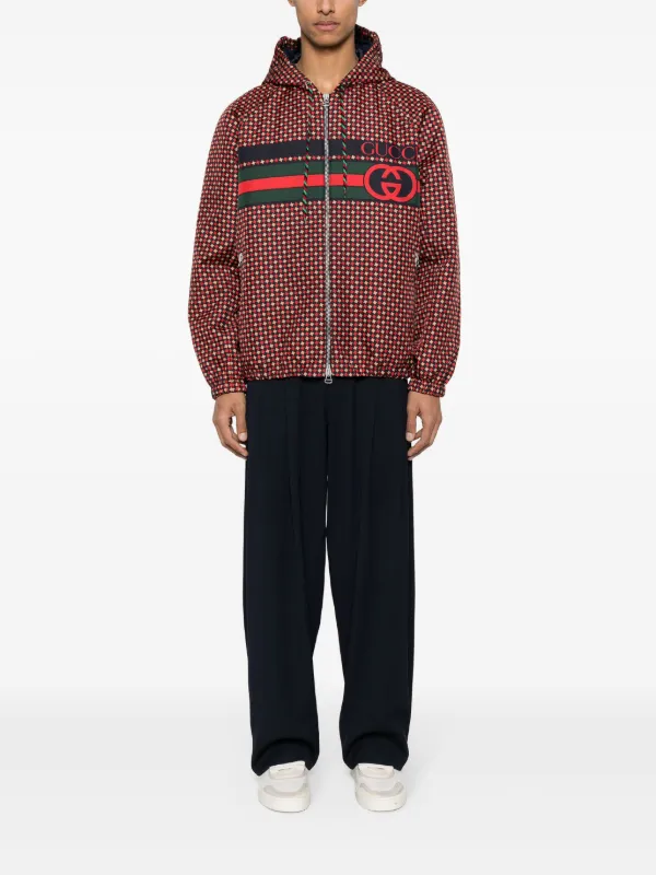 Gucci GG フーデッド ジャケット | レッド | FARFETCH JP