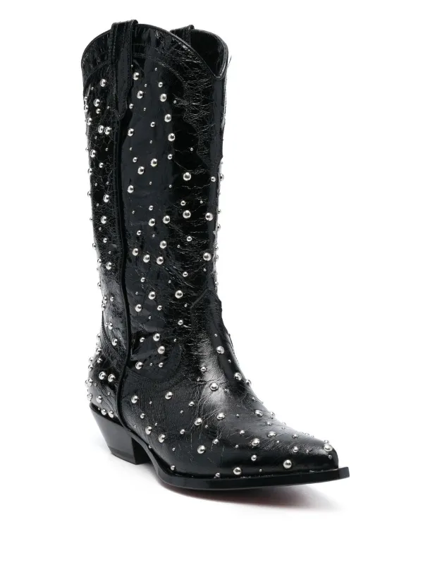 Boots with shop spikes and studs