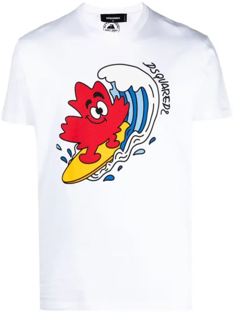 DSQUARED2 logo-print detail T-shirt