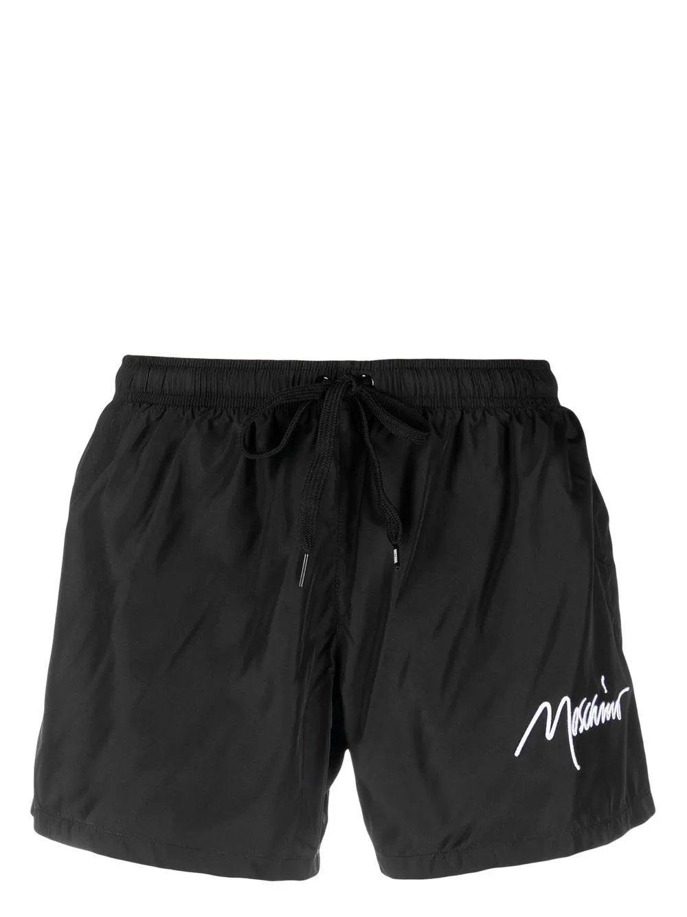 

Moschino logo-embroidered swim shorts - Black