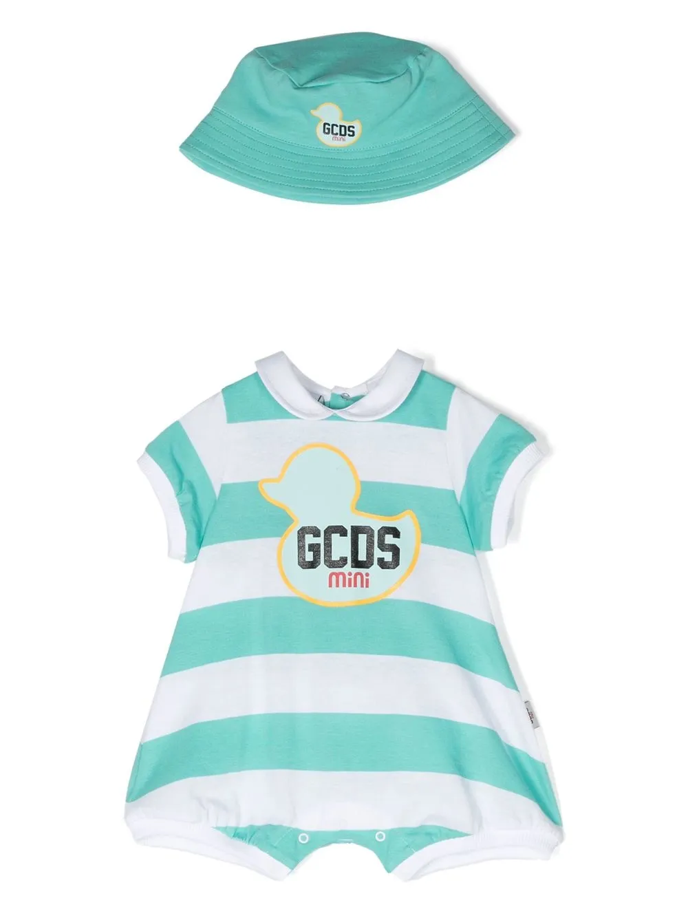 

Gcds Kids logo-print babygrow set - White