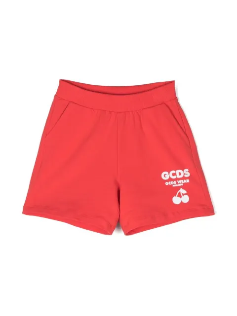 Gcds Kids logo-print track shorts