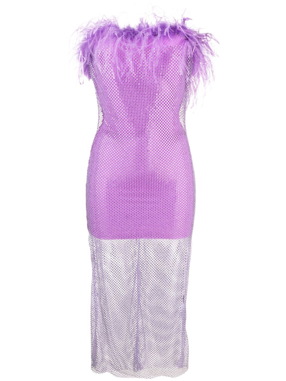 

Giuseppe Di Morabito feather-trim detail mini dress - Purple