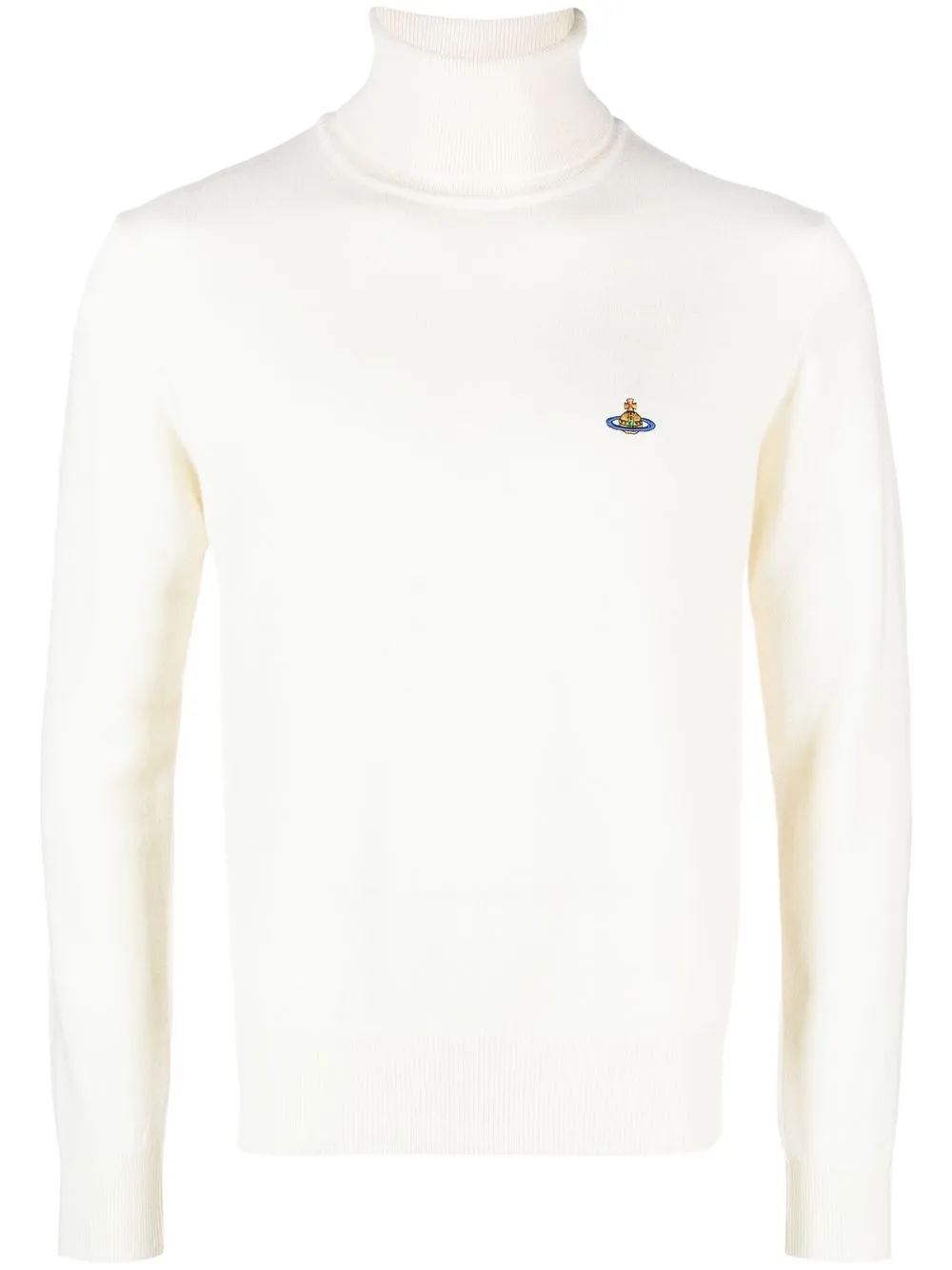 

Vivienne Westwood Orb-patch roll neck jumper - White