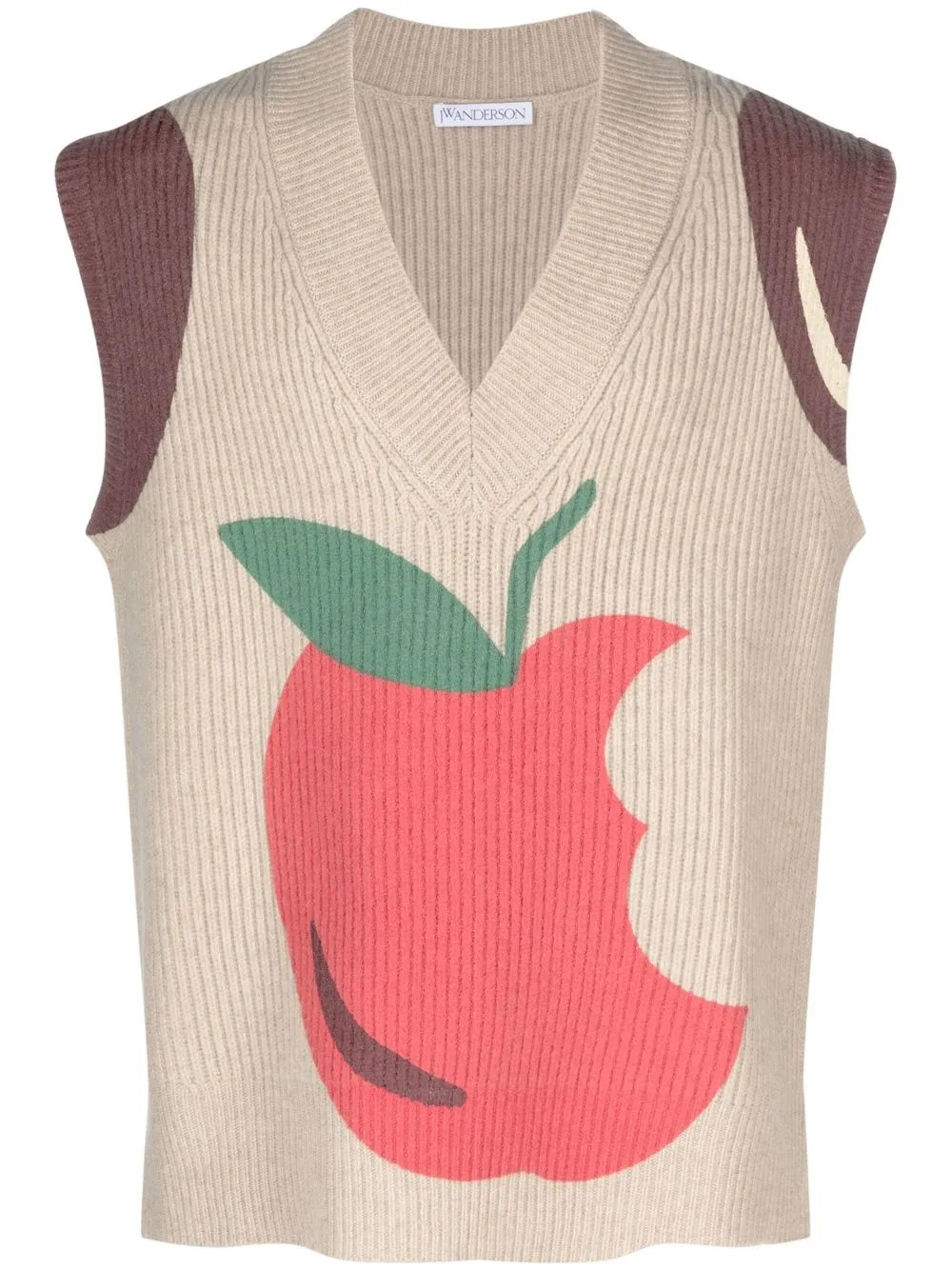 JW ANDERSON APPLE-MOTIF KNITTED VEST