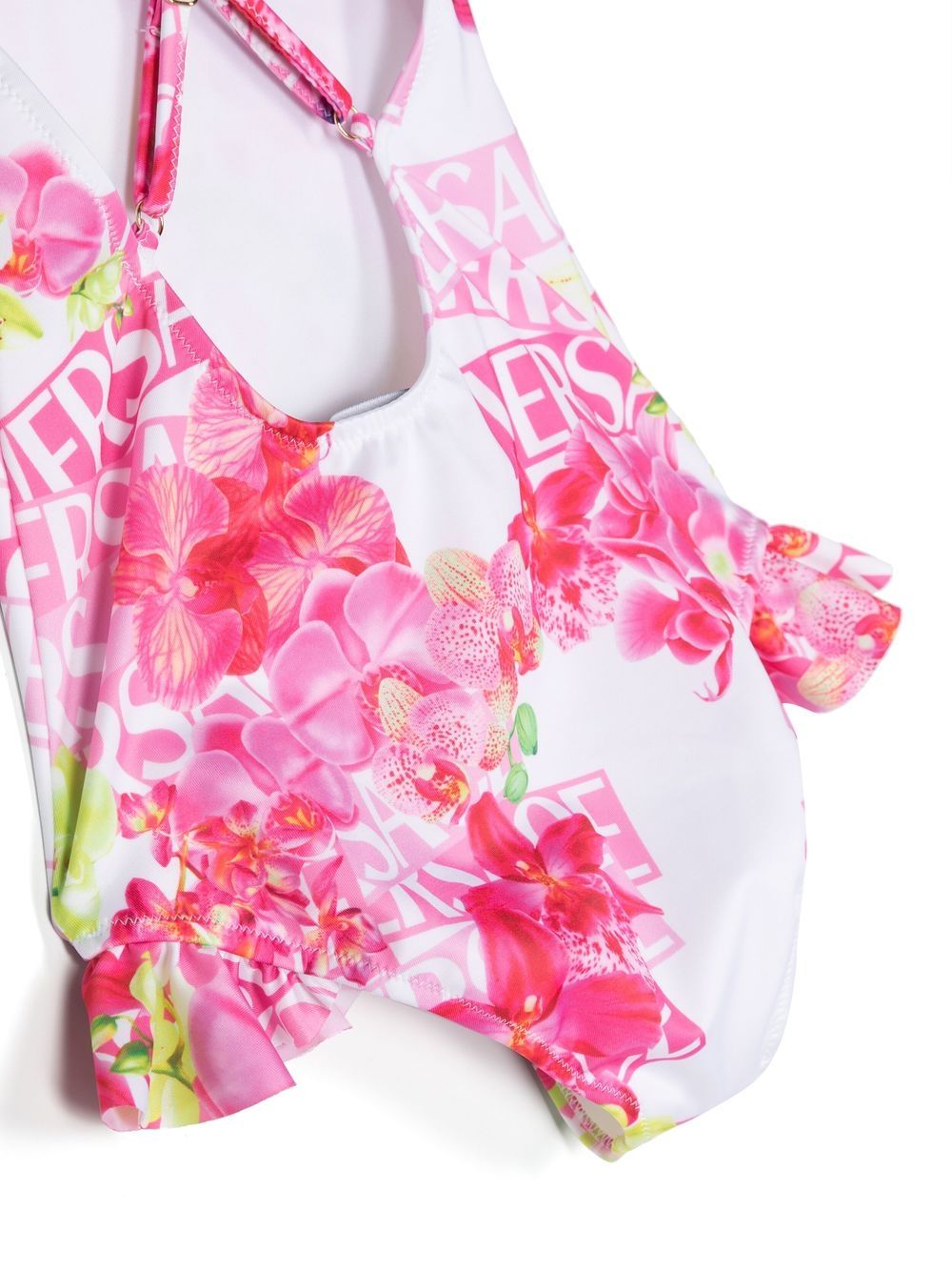 Image 2 of Versace Kids all-over floral print swimsuit