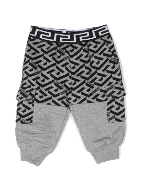 Versace Kids - La Greca contrast-panel printed track pants