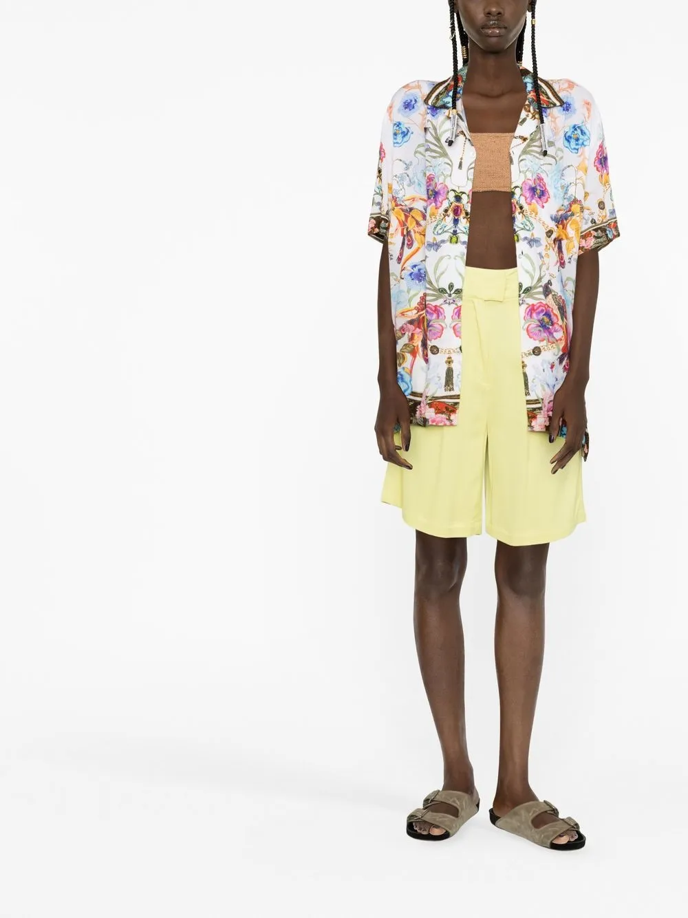 Camilla Blouse met bloemenprint - Wit