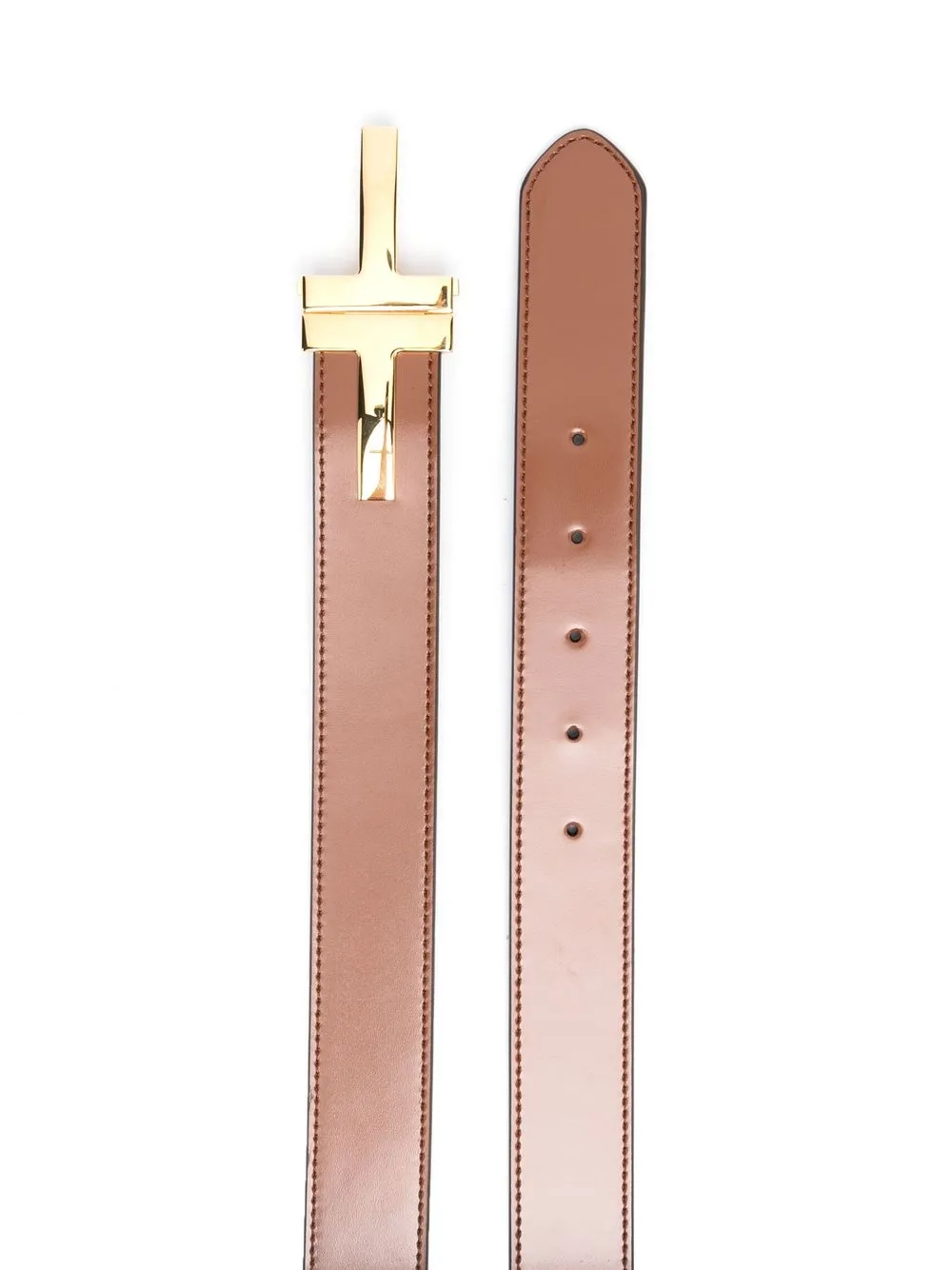 TOM FORD Riem met logoplakkaat - Bruin