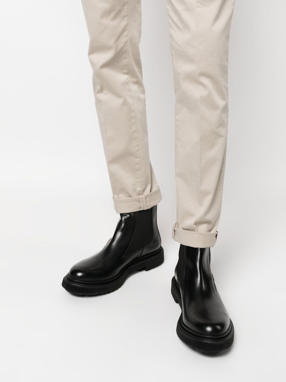 Shop Dondup Pressed-crease Four-pocket Chinos In Neutrals