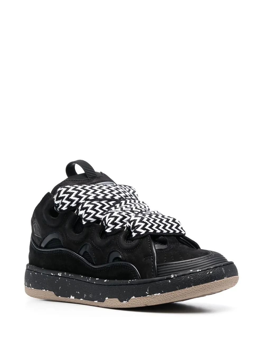 Lanvin Curb leren sneakers - Zwart