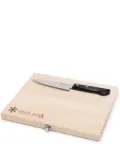 Snow Peak medium wood chopping board (set of two) - Brown