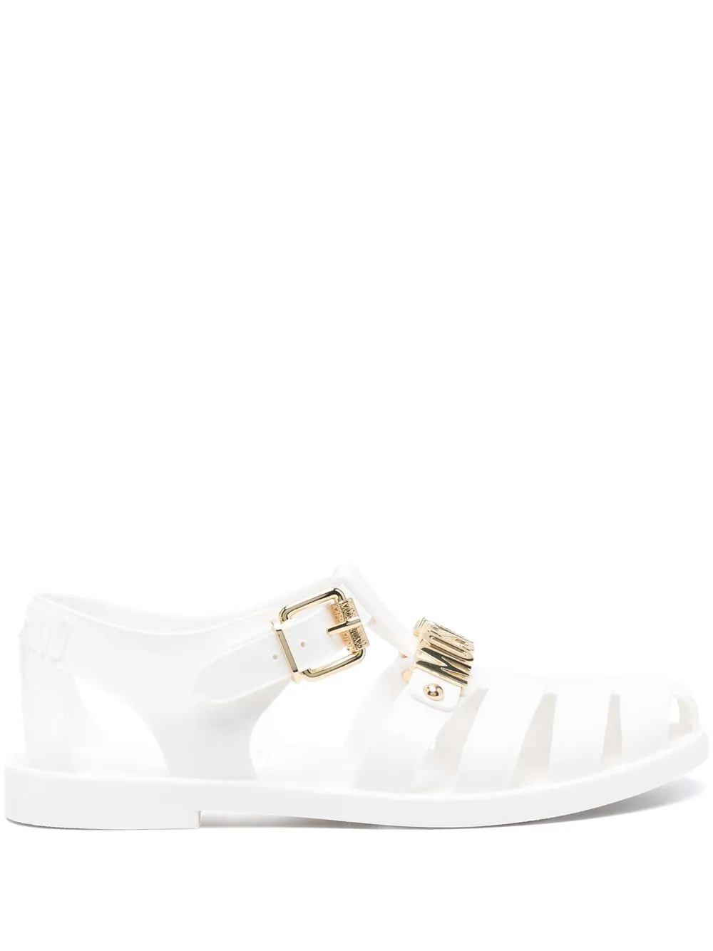 

Love Moschino sandalias con letras del logo - Blanco