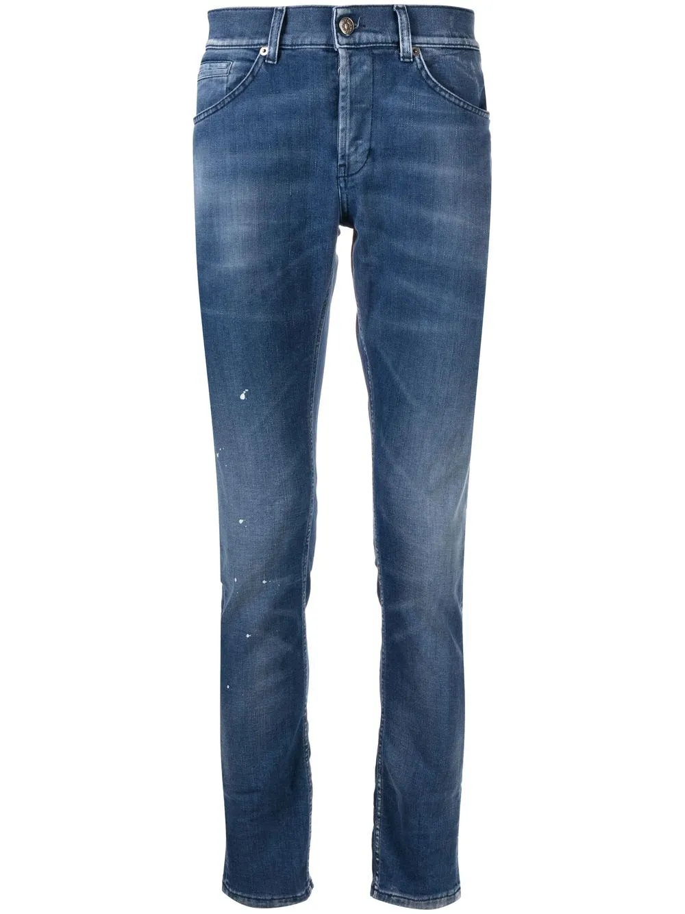 

DONDUP paint-splatter slim-cut jeans - Blue