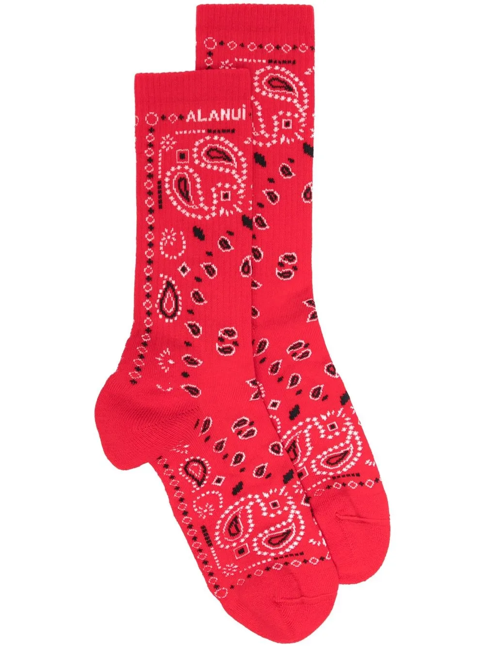 

Alanui bandana-print socks - Red