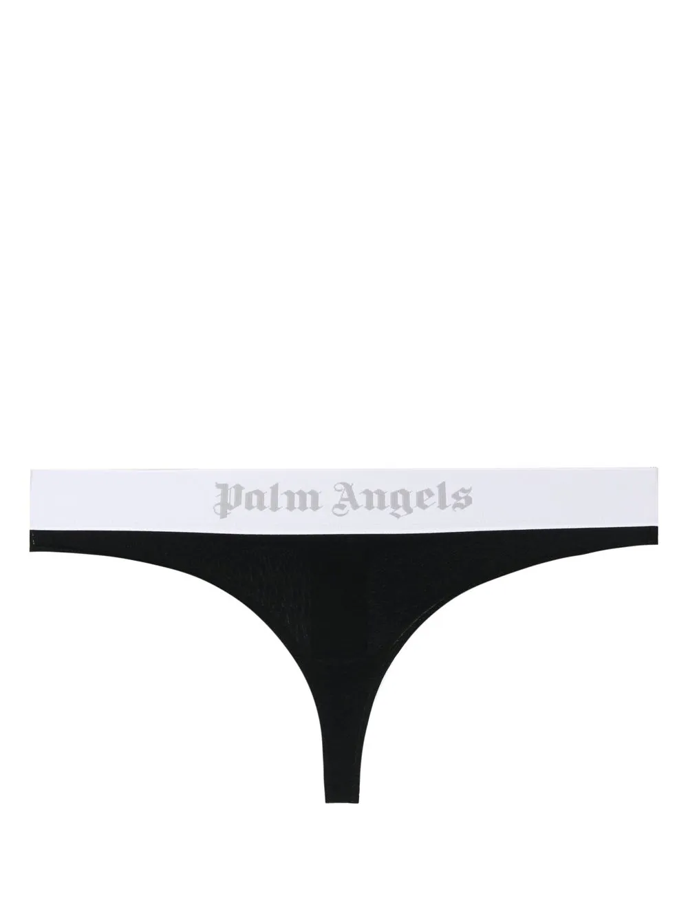 

Palm Angels embroidered-logo elasticated-waistband thong - Black