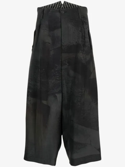 Yohji Yamamoto pantalon court à coupe ample