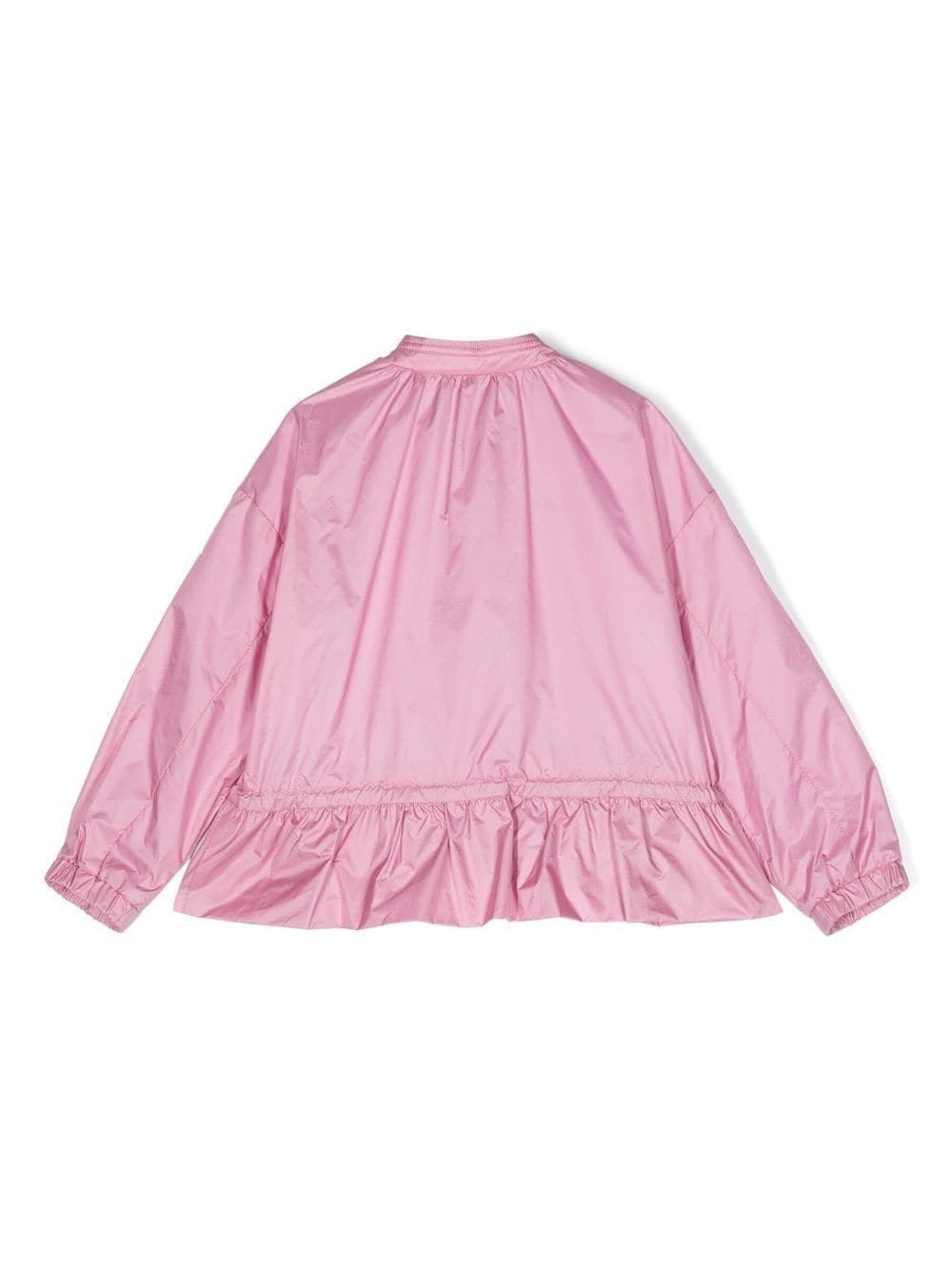 Shop Il Gufo Peplum-hem Drawstring Bomber Jacket In Pink