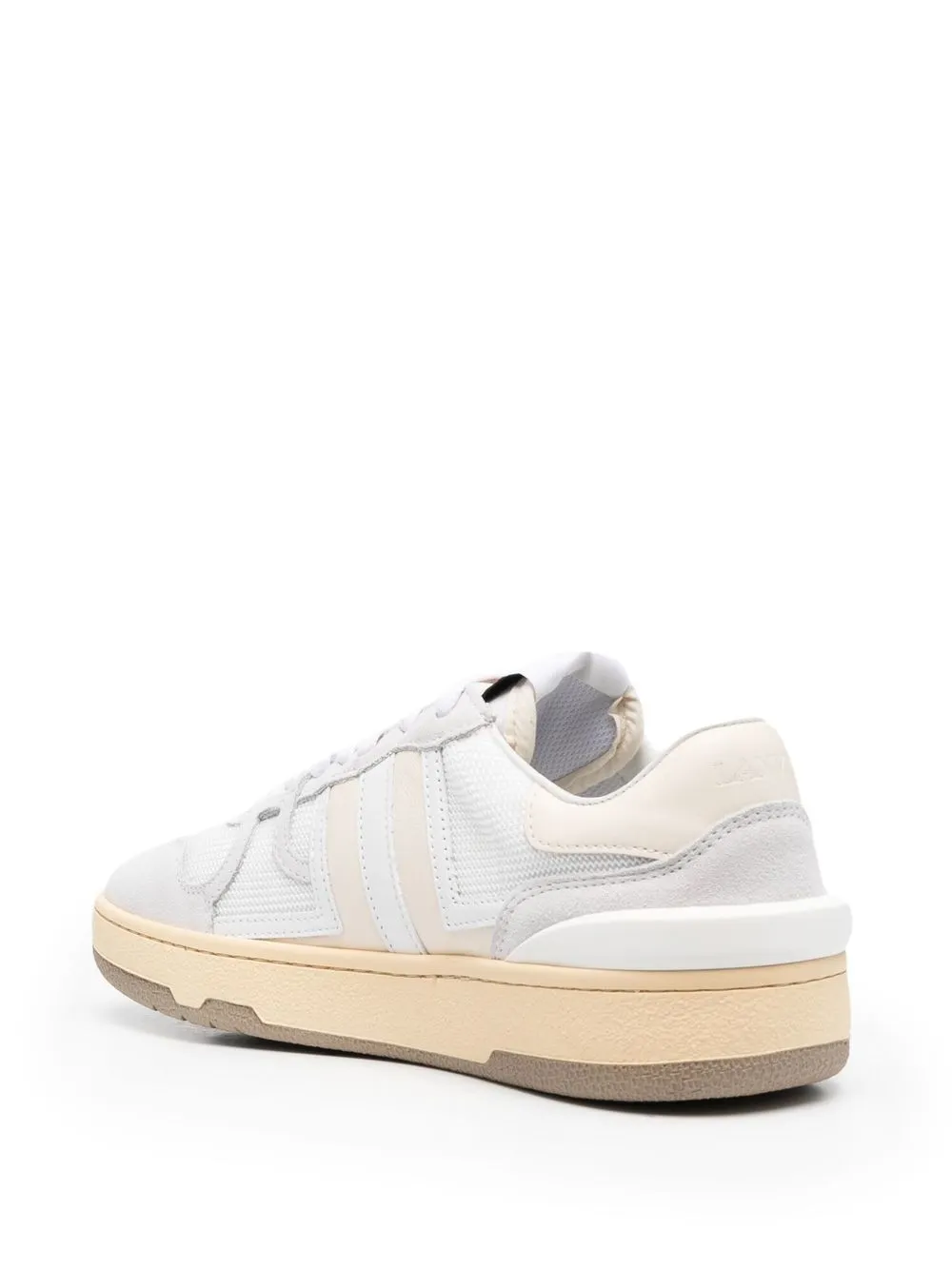 Shop Lanvin Clay Leather Sneakers In White