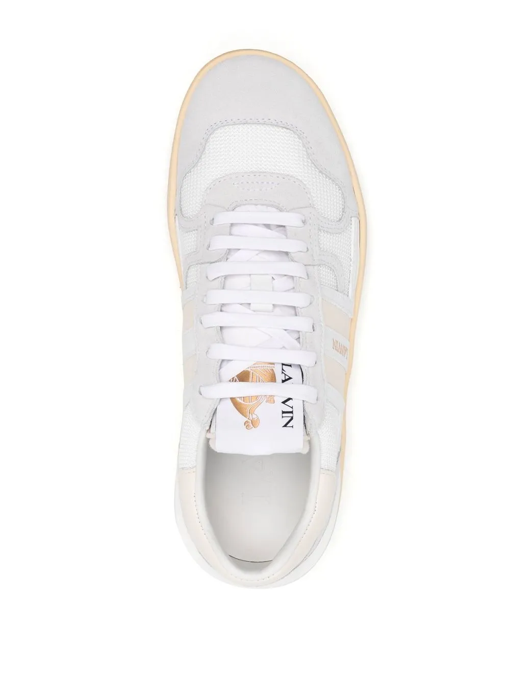 Shop Lanvin Clay Leather Sneakers In White