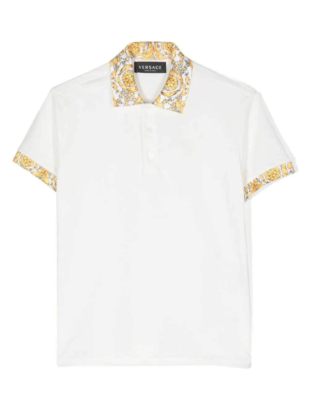 

Versace Kids playera tipo polo con cuello Barocco - Blanco