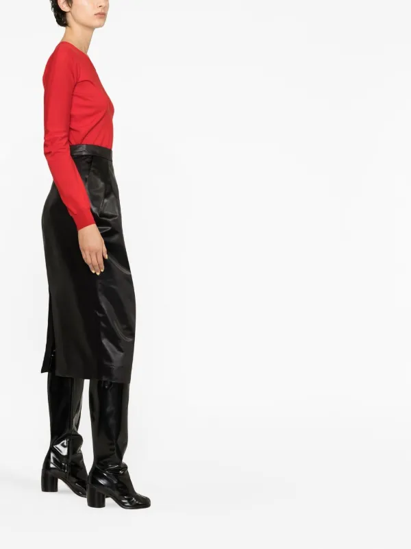 Maison Margiela ハイウエスト サテンスカート - Farfetch