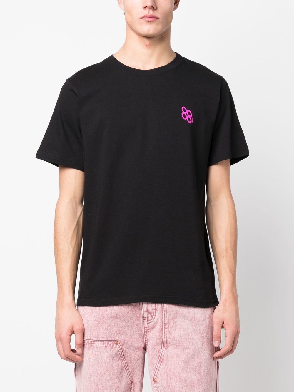 Shop Gcds Graphic-print Cotton T-shirt In Schwarz