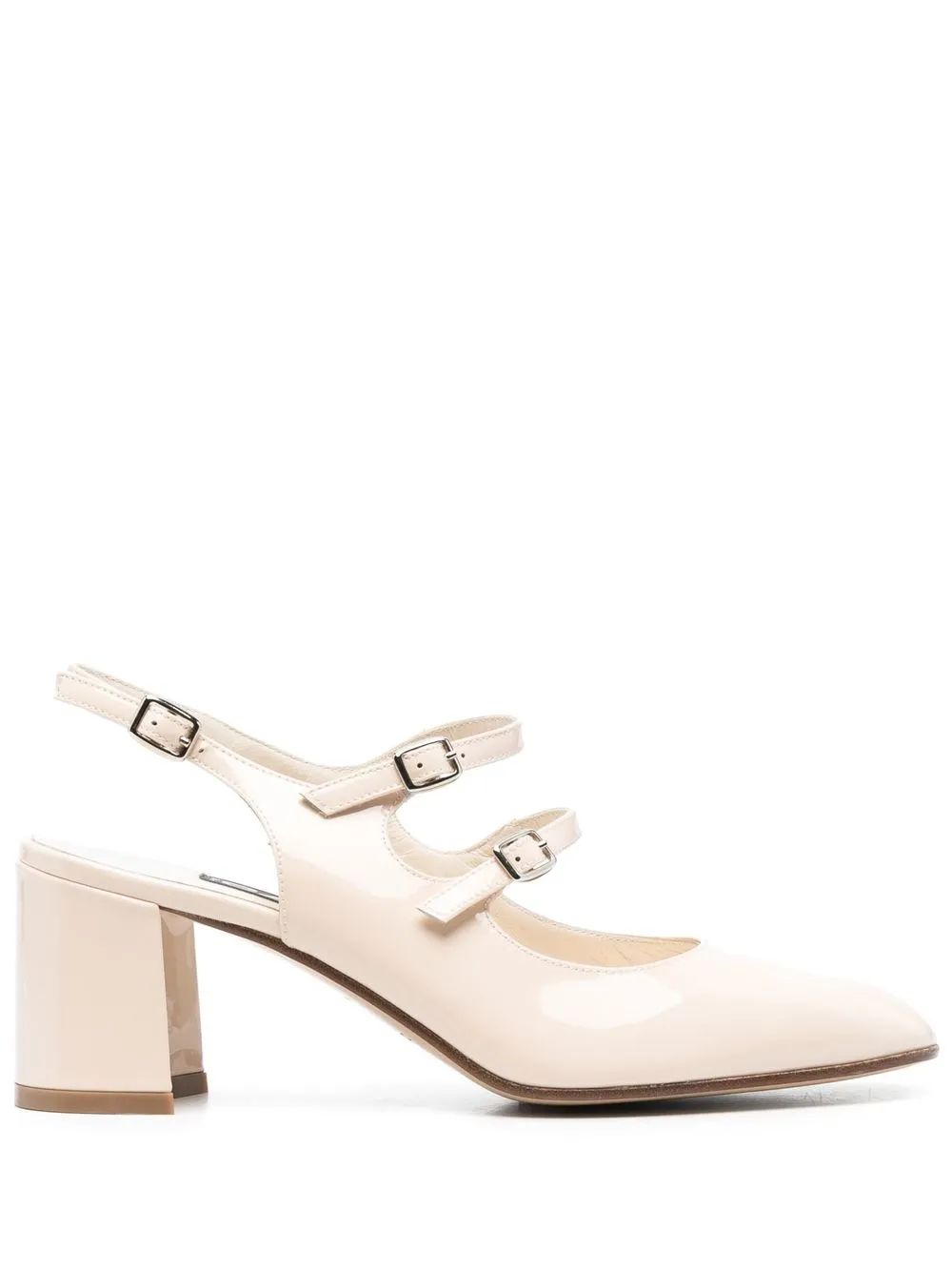 

Carel Paris 70mm sling-back side-buckle pumps - Neutrals