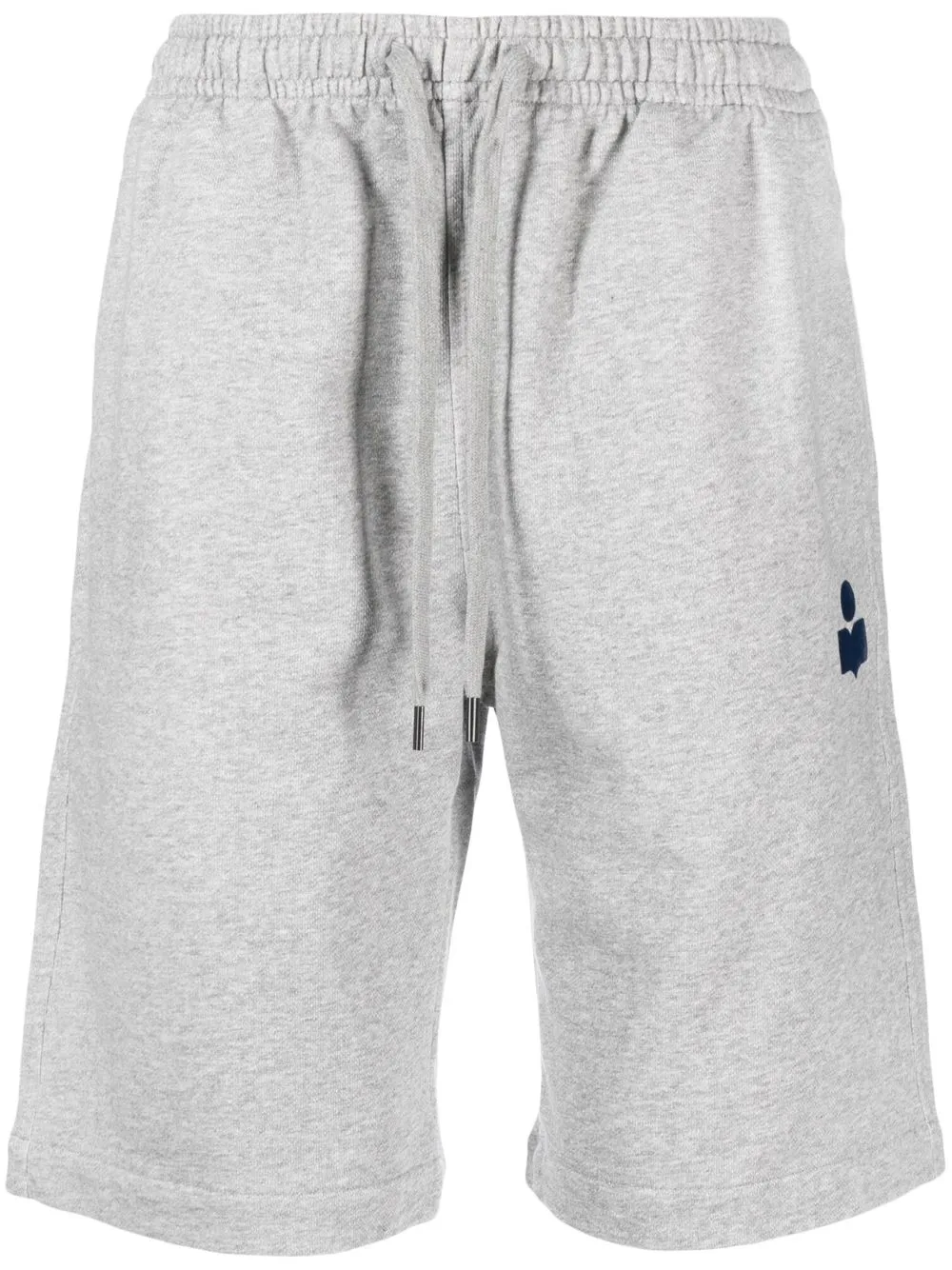 

Isabel Marant Mahelo flocked-logo track shorts - Grey