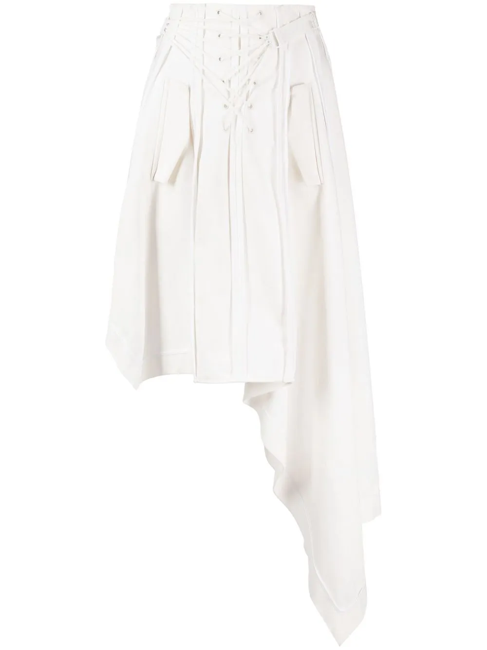 Monse asymmetric draped skirt - White