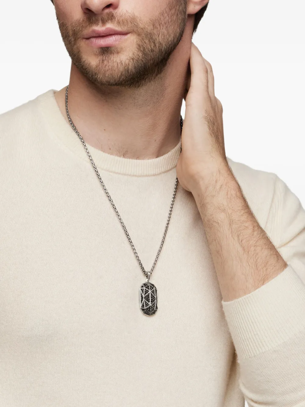 David Yurman pendentif Torqued Faceted en argent sterling (47,9 mm) | Image 2