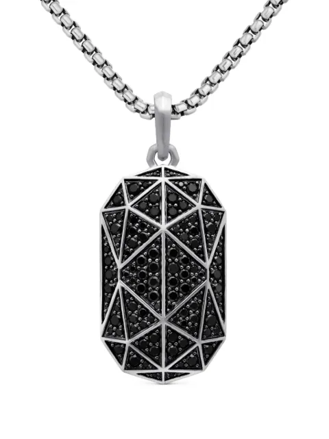 David Yurman sterling silver Torqued Faceted amulet (47.9mm)