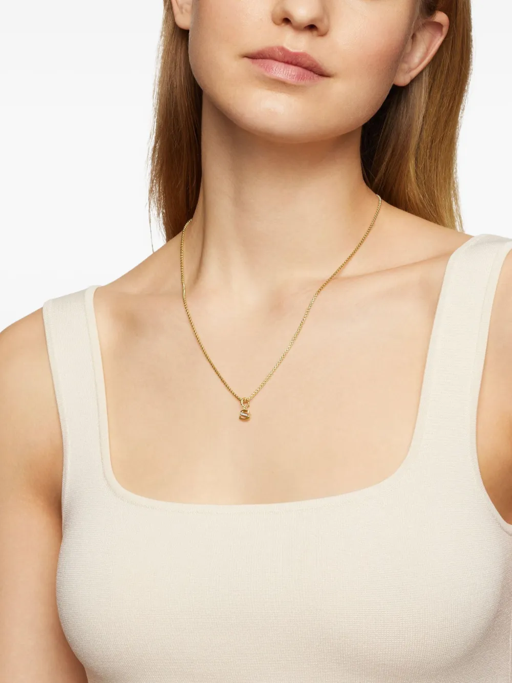 David Yurman dije Pavé Initial en oro amarillo de 18kt con diamante | Image 2